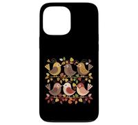 Oiseaux chanteurs des Bois d'automne avec Feuilles et Glands Coque pour iPhone 13 Pro Max
