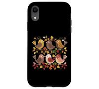 Oiseaux chanteurs des Bois d'automne avec Feuilles et Glands Coque pour iPhone XR