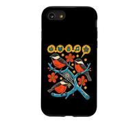 Oiseaux chanteurs pensant Cerveau Oiseau rétro Art Populaire Coque pour iPhone SE (2020) / 7/8