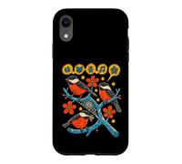 Oiseaux chanteurs pensant Cerveau Oiseau rétro Art Populaire Coque pour iPhone XR
