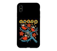 Oiseaux chanteurs pensant Cerveau Oiseau rétro Art Populaire Coque pour iPhone XS Max