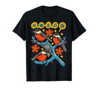 Oiseaux chanteurs pensant Cerveau Oiseau rétro Art Populaire T-Shirt