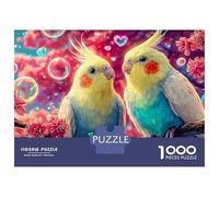 Oiseaux d'amour Puzzle 1000 PiècesParrot Pairee pour Experts Papier Recyclé Difficile sans Reflets Édition Limitée Qualité Premium 52x38cm/1000pcs