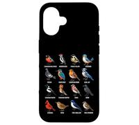 Oiseaux de Jardin ornithologie Nature éducatif garçons Filles Enfants Coque pour iPhone 16