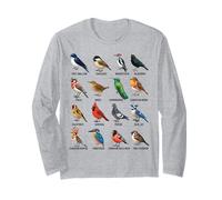 Oiseaux de Jardin ornithologie Nature éducatif garçons Filles Enfants Manche Longue