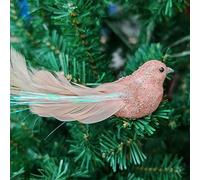 Oiseaux de Noël artificiels en forme de colombe de paix avec clip pour sapin de Noël - Décoration en mousse - Colombes pour amoureux de la paix