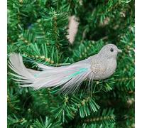 Oiseaux de Noël artificiels en forme de colombe de paix avec clip pour sapin de Noël - Décoration en mousse - Colombes pour amoureux de la paix