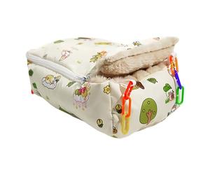 Oiseaux d'hiver avec cage pour hamac pour hamster de 25 cm, abri pour perruches avec fermeture éclair coupe-vent, maison douce et pour animaux de compagnie | Espace de nidification Comment