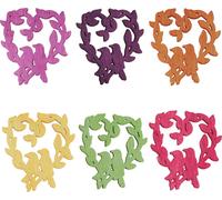 Oiseaux en bois à saupoudrer Coeur Décoration de table 6 couleurs Mariage 72 pcs
