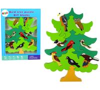 Oiseaux en bois Forêt Arbre Bricolage Puzzle en bois Blocs tridimensionnels