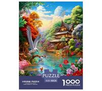 Oiseaux et Fleurs Puzzle 1000 Pièces Cadeau Unique Jeu Éduchatif Challenge Toy À De Qualité Supérieure Peinture Art pour Adultes Et Enfants À Partir De 12 Ans 38x26cm/1000pcs