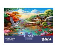 Oiseaux et Fleurs Puzzles Jeu De Société Adulte Activités Familiales Stimulantes 1000 Pieces Botanical Oiseau Scenes Casse-tête Puzzle De Qualité Supérieure pour Adultes 70x50cm/1000pcs