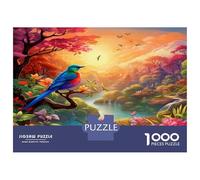 Oiseaux Fleurs Puzzle 1000 Pièces Adulte,Jeu De Puzzle À Assembler Soi-même Oiseau Lemmingultra Difficult Puzzle pour Un Jeu De Puzzle De Fête, pour Les Amateurs D'éni