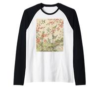 Oiseaux Japonais en Fleurs de Cerisier Koi Art Manche Raglan