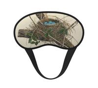 Oiseaux Nest Print Masque de sommeil réglable pour dormir confortable, sans pression et respirant