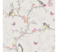 Papier Peint Phoebe Birds - Holden Decor - Gris Pigeon 98081 Neuf