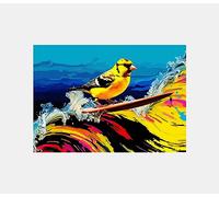 Oiseaux Pop Art Décoration murale Surfeurs Poster & Impressions sans cadre #4 (Chardonneret, oiseau surfeur 3, 30 x 42 cm)