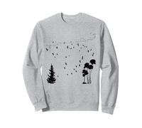 Oiseaux Qui volent Entre Les Arbres Sweatshirt