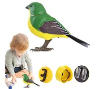 Oiseaux réalistes - Jouet interactif électrique | Oiseau contrôlé par la lumière et le son | 13,5 x 9 cm, oiseaux réalistes faisant des sons, ornements d'arbre pour la maison et le jardin, fournitures