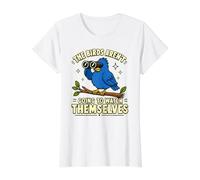 Oiseaux regardent eux-mêmes drôle Birdwatcher Birdwatcher Birding Nature Cadeau T-Shirt Graphique avec Valeur, Femme, Blanc, M