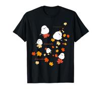 Oiseaux Shimaenaga | Érable | Feuilles d'automne | Érable | Japon | Oiseaux Blancs Hokkaido | Automne T-Shirt