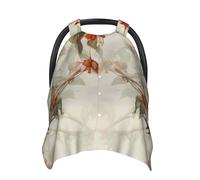 Oiseaux Vintage Art Housse de siège de voiture pour bébé, multi-usage, respirante, couverture d'allaitement pour maman, poussette douce, pare-soleil pour nouveau-né cadeau de douche