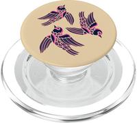 Oiseaux Volants supérieurs Mignons et Inspirants - Rose et Bleu PopSockets PopGrip pour MagSafe