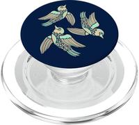 Oiseaux Volants supérieurs Mignons et Inspirants - Vert crème PopSockets PopGrip pour MagSafe