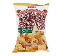 Oishi Marty's Cracklin' Chicharon végétarien au sel & vinaigre - 90 g