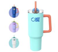 OISIZ Gobelet Thermique avec Poignée et Paille,1200ml/1.2L Bouteille d'Eau Isolée en Acier Inoxydable,Gobelet de voyage,thermos gourde tumbler bouteille pour, le bureau,couvercle sip ou swig
