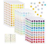 OIUAVYR 900 Pièces/15 Feuilles Gommettes Étoiles Autocollantes, Étoiles Dorées et Argentées, Autocollants de Récompense pour Enfants, Étudiants et Enseignants, DIY Scrapbooking, Décoration Brillante