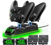 OIVO Chargeur avec 2 Rechargeable Batteries pour Xbox One/Xbox Series X/S Manette, Station de Chargement avec 2 x 1300 mAh Batteries Rechargeables (Xbox Series X & S/Xbox One)