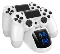 OIVO Chargeur Manette PS4, Station de Charge Manette PS 4 avec Puce de Charge de 1,8 Heures, Station Manette Sony PS4/Pro/Slim (Blanc)