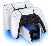 Oivo Chargeur Manette Ps5, 2h Rapide Chargeur Ps5 Avec 2 Types De Câble Pour Manette Ps5, Station De Chargement Compatible Avec Manette