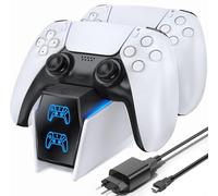 OIVO Chargeur Manette PS5 avec Adaptateur, 2H Rapide Chargeur PS5 Compatible avec Manettes DualSense PlayStation 5, Station de Charge PS5 et Accessoire Manette PS5