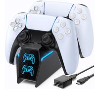 OIVO Chargeur Manette PS5 avec Adaptateur, 2H Rapide Chargeur PS5 Compatible avec Manettes DualSense PlayStation 5, Station de Charge PS5 et Accessoire Manette PS5