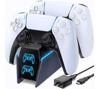 OIVO Chargeur Manette PS5 avec Adaptateur, 2H Rapide Chargeur PS5 Compatible avec Manettes DualSense PlayStation 5, Station de Charge PS5 et Accessoire Manette PS5