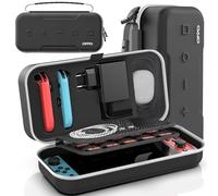OIVO Étui Rigide pour Nintendo Switch & Switch OLED, Étui de Transport Nintendo Switch pour Joycon et Adaptateurs Hardcase Protection Switch Suitcase avec 20 Emplacement pour Carte