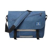 OIWAS Hommes Sac Bandoulière Messager Cartable Besace Pochette pour Ordinateur 15.6 Pouces Portable Bandoulière pour l'École, le Travail et les Voyages Bleu