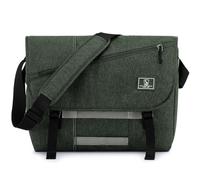 OIWAS Sac à bandoulière décontracté pour ordinateur portable de 15,6", sac à bandoulière pour université, voyage, bureau (15,6", vert foncé)