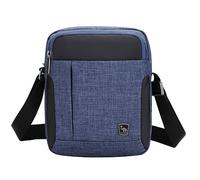 OIWAS Sacoche Homme Bandouliere Mini Sac Bandoulière Bleu Petite Pochette Cartable Besace pour les Loisirs Vacances Excursion Marche Randonnée