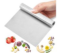 OIXEYA 1Pc Ramasse Légumes Cuisine, Corne Patisserie, Raclette Hachoir en Acier Inoxydable, Coupe Pate, Spatule à Pâte de Cuisson, Aide de Cuisine pour Pain Fruits Légumes Cuisson