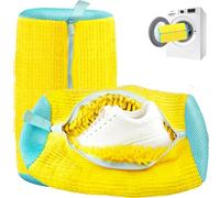 OIXEYA 2 Pièces Sac Lavage Chaussures Machine à Laver, Réutilisable en Microfibre, avec Fermeture Éclair Invisible, Sac de Lavage Chaussure Machine à Laver pour Chaussures de Sport et à Filet