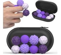 OIXEYA 8 pièces Fidget Toys Magnétiques, Balles Fidget Magnétiques en Silicone, Balles Magnétiques de Stress, Jouets Fidget Sensoriels pour Le Stress, l'anxiété, Violet