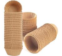 OIXEYA Caissette Muffins Papier,500 pièces Standard,Naturel Moule Muffins Papier,Parchemin Résistant à la Graisse & Non Blanchi,Pour fêtes & Anniversaires & Mariages & Pâtisserie,Dimensions Standard