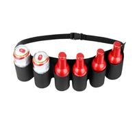OIXEYA Ceinture Buveur Portable pour Bière, Ceinture de Bière pour 6 Bouteilles de Bière et Boissons, Ceinture Réglable, Pour Pratiques Festivals, Camping, Randonnée, Fêtes Plein Air, Fête Bière