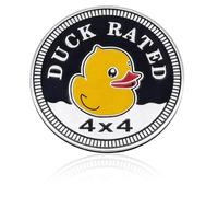 OIXEYA Emblème pour voiture, badge canard en métal 3D pour voiture, emblèmes ronds, autocollants compatibles avec Jeep Wrangler véhicules, camions, SUV
