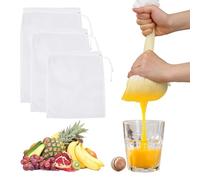 OIXEYA Etamine pour Confiture, 3 Pcs Etamine Alimentaire, Lait Vegetal, Sac Filtrant, pour Jus de Légumes et Fruits, Café, Lait Avoine, Lait Vegetal(3 tailles)