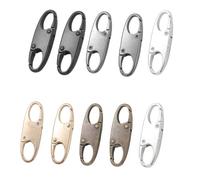 OIXEYA Tirette Fermeture Eclair Remplacement, 10 Pcs Clips de Sécurité en Alliage de Zinc Robuste, mini cadenas sac a dos, Remplacement de Tirette de Fermeture, Sécuriser Vos Objets Personnels