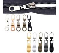 OIXEYA Tirette Fermeture Eclair Remplacement, Tirettes de Réparation Fermeture Eclair, 10 Pcs Métal Zipper Pull, Métal Zipper Pull amovible, Pour Porte Monnaie, Vêtements, Jeans, Valises (A)